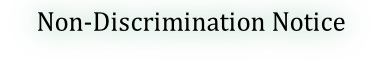 Non-Discrimination Notice
